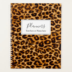 Agenda Huella de animales de estampado de leopardo