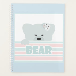 Agenda Huella infantil de ilustracion de oso