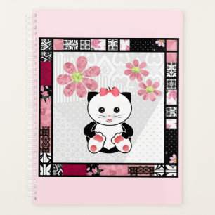 Agenda Huella infantil de ilustracion gatito