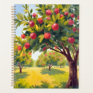 Agenda Huerto de Manzanas Otoño Caída Acuarela