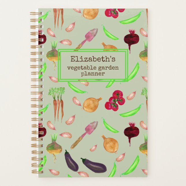 Agenda huerto vegetal personalizado (Anverso)