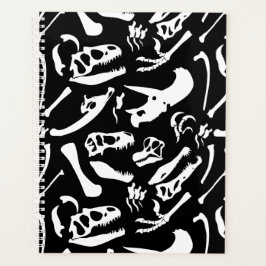Agenda Huesos de dinosaurio (blanco y negro)