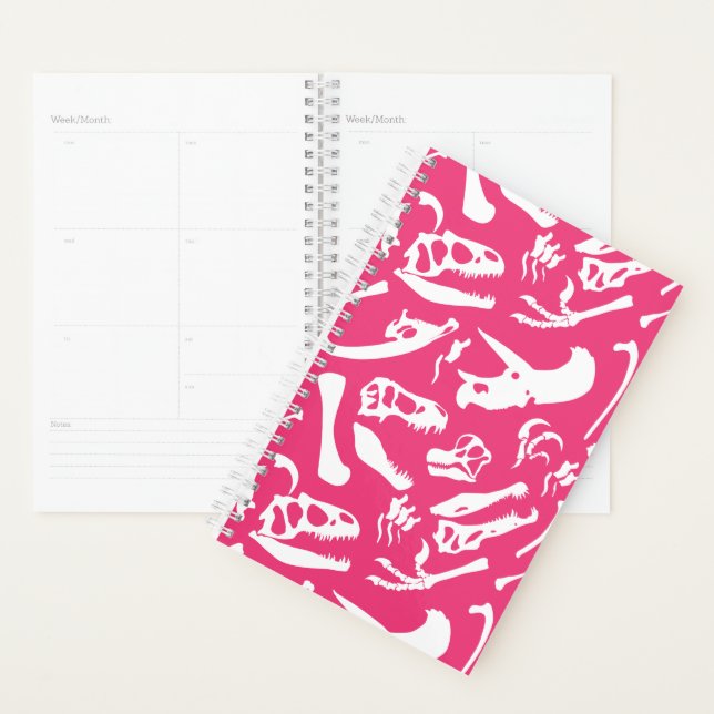 Agenda Huesos de dinosaurio (rosa) (Demostración)