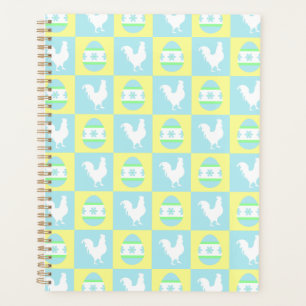 Agenda Huevos de gallo de patrón de tablero de chequeo de