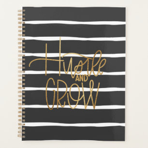 Agenda Húmela y cultiva planner blanco y negro dorado