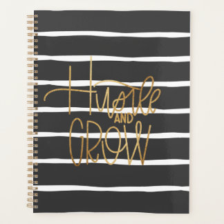 Agenda Húmela y cultiva planner blanco y negro dorado
