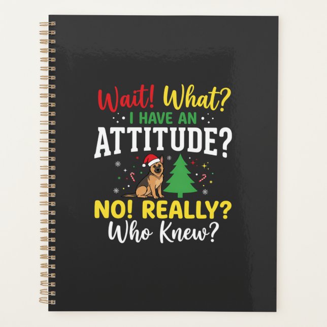 Agenda Humor Actitud Perro Navidad (Anverso)