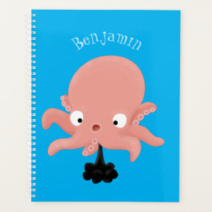 Agenda Humor de personalizado de pulpo de bebé de color r