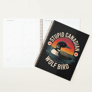 Agenda Humor estúpido de lobo pájaro canadiense somorgujo