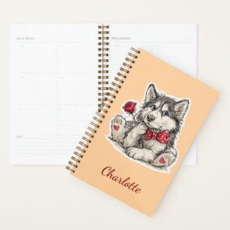 Agenda Husky Personalizado con Nombre Personalizado