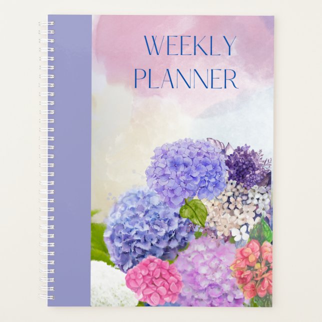 AGENDA HYDRANGEA FLOWERS WEEKLY PLANNER (Anverso)