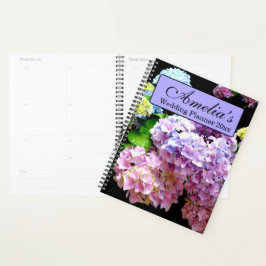 Agenda Hydrangea garden, rosa, azul boda floral púrpura