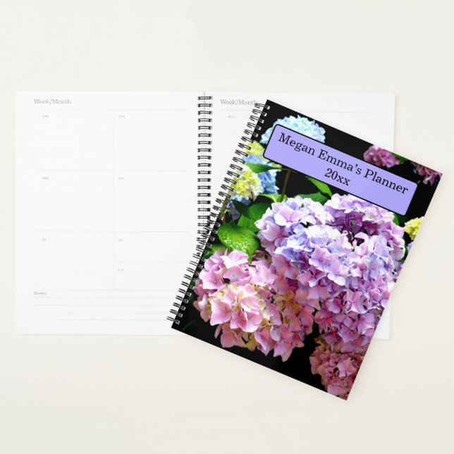 Agenda Hydrangea garden, rosa, azul, púrpura floral mamá (Demostración)