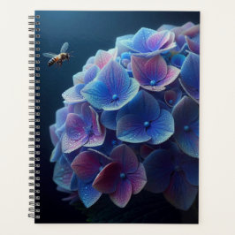 Agenda Hydrangeas Floral Púrpura y Azul