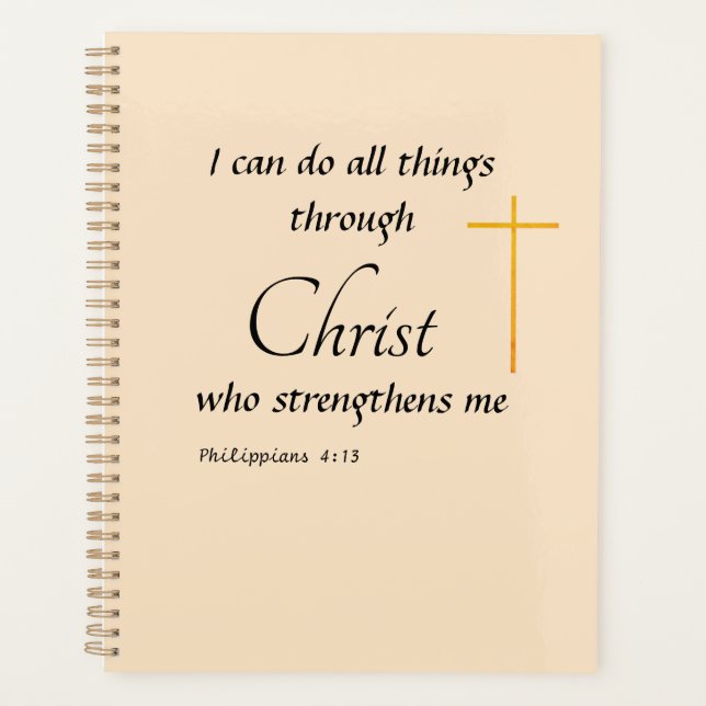Agenda I can do all things through Christ (Anverso)