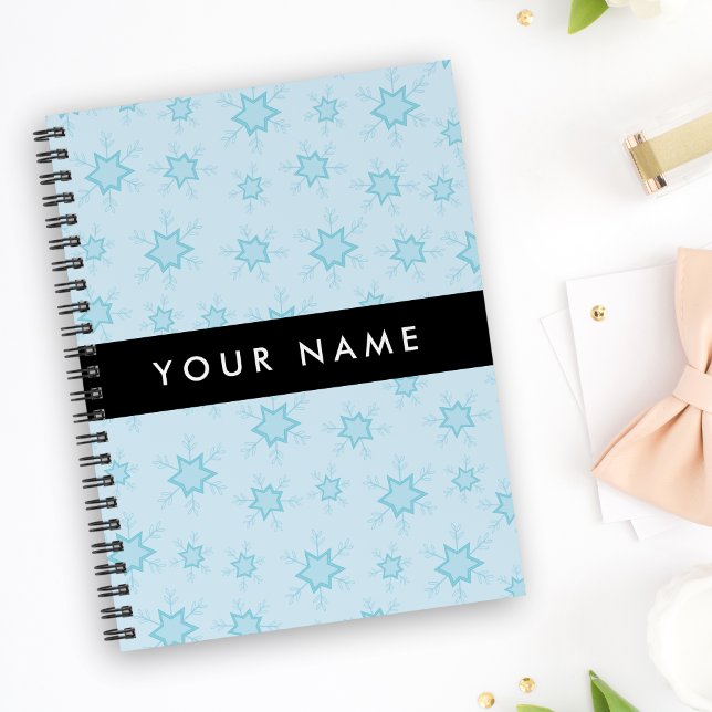 Agenda Ice Blue Snowflakes, su nombre, Personalice (Subido por el creador)