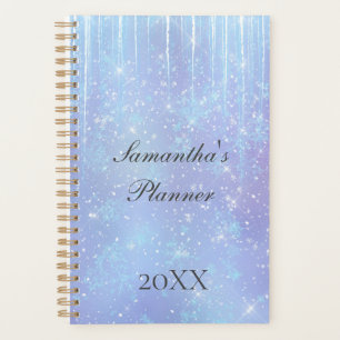 Agenda Icicle personalizado Snowflake Crystal Blue Purple