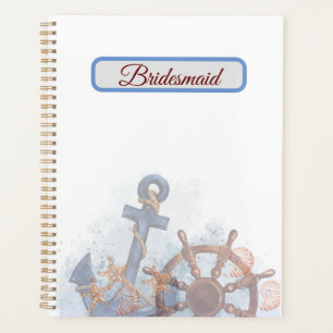 Agenda Idea de regalo de novia Nautical Beach Wedding