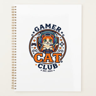 Agenda Idea de regalo para mamá gata jugadora - Gamer Cat