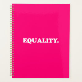 Agenda Igualdad rosa caliente tipografía moderna minimali