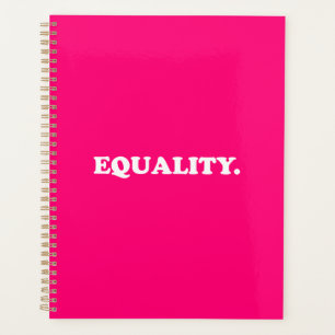 Agenda Igualdad rosa caliente tipografía moderna minimali