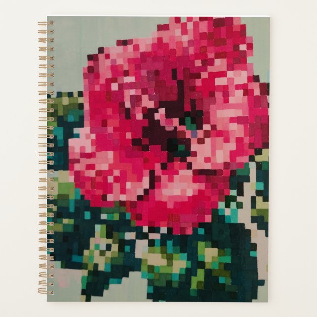 Agenda Illustration florale rose (Anverso)