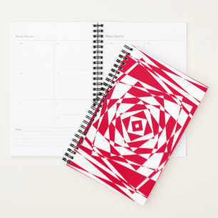 Agenda Ilusión abstracta roja blanca