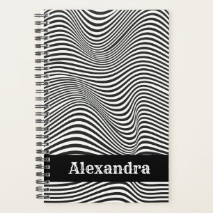 Agenda Ilusión óptica abstracta moderna personalizada