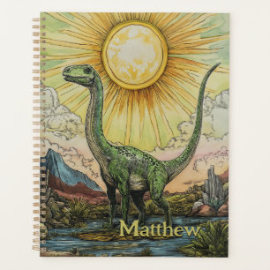 Agenda Ilustracion Apatosaurus Dinosaur