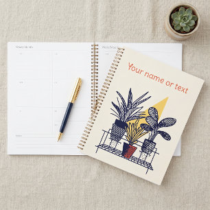 Agenda Ilustración botánica de plantas domésticas en mace