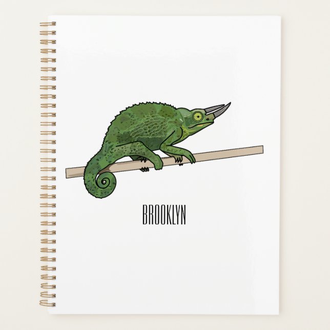 Agenda Ilustracion chameleon personalizado de Jackson (Anverso)