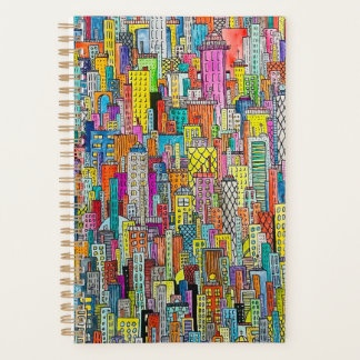 Agenda Ilustracion Cityscape Personalizado acuarela