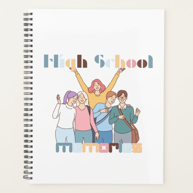 Agenda Ilustracion de amigos de Recuerdos de secundaria (Anverso)