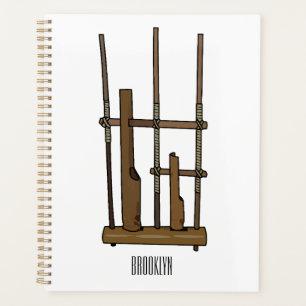 Agenda Ilustracion de Angklung personalizado