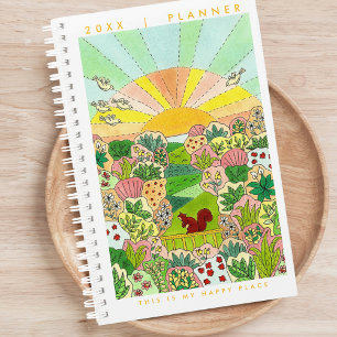 Agenda Ilustracion de ardilla de My Happy Place Garden