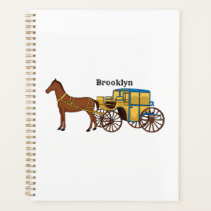 Agenda Ilustracion de caballos y carruajes reales