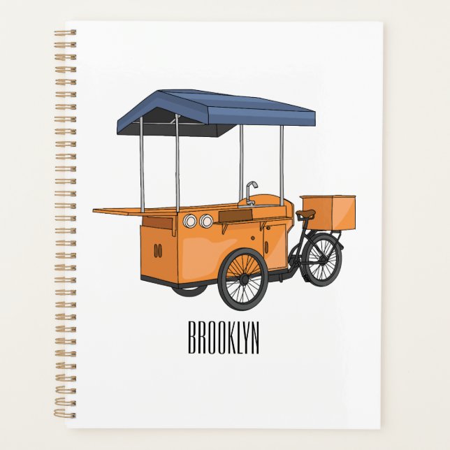 Agenda Ilustracion de carrito de comida para bicicletas p (Anverso)