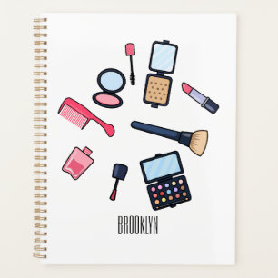 Agenda Ilustracion de cosméticos/personalizados de maquil