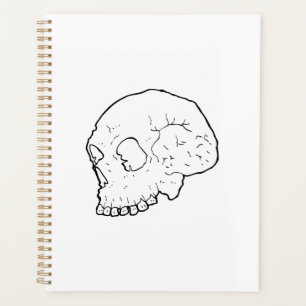 Agenda ilustracion de cráneo