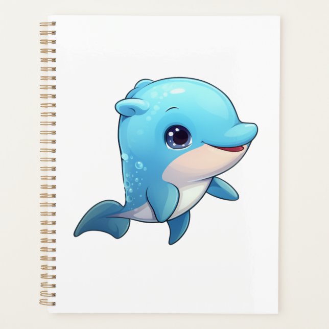 Agenda ilustracion de delfín personalizado (Anverso)