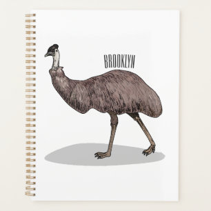 Agenda Ilustración de dibujos animados de ave emú