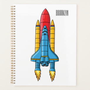 Agenda Ilustración de dibujos animados de nave espacial c