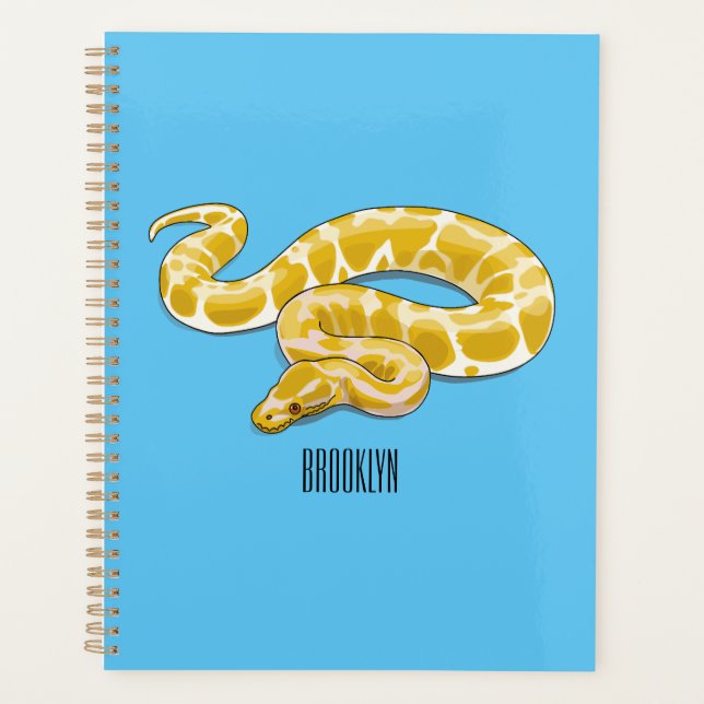 Agenda Ilustración de dibujos animados de serpiente pitón (Anverso)