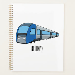 Agenda Ilustración de dibujos animados de tren eléctrico