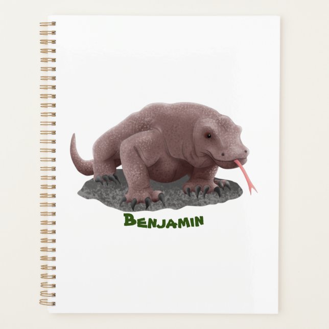 Agenda Ilustracion de dragón de Komodo (Anverso)