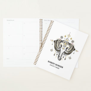 Agenda Ilustracion de elefantes tribales