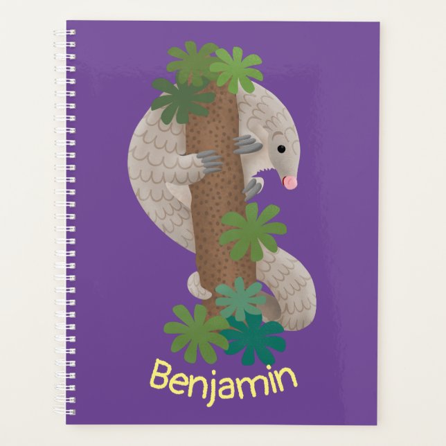 Agenda Ilustracion de hormigón de pangolin feliz (Anverso)