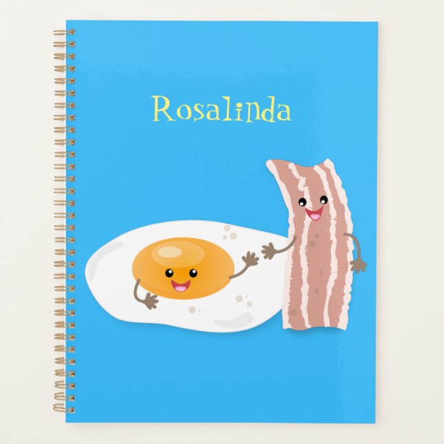 Agenda Ilustracion de huevo de kawaii y personalizado de  (Anverso)