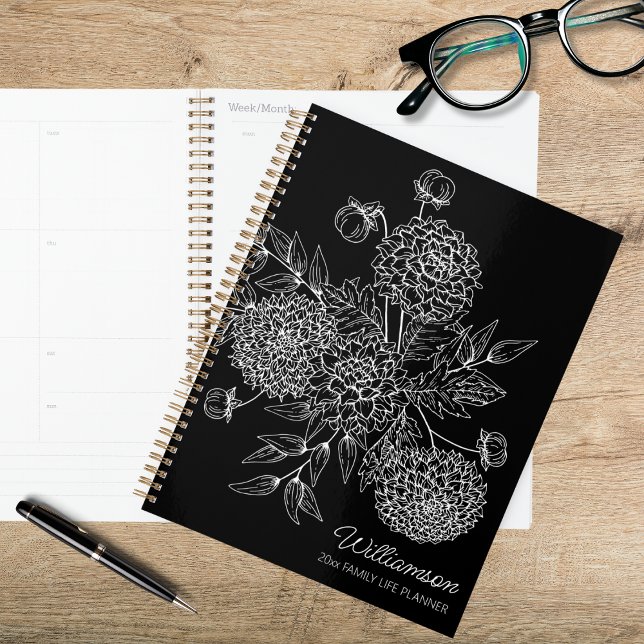 Agenda Ilustración de línea de flor de campo delicada (Subido por el creador)