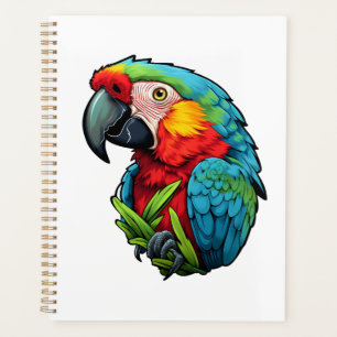 Agenda ilustracion de loro personalizado